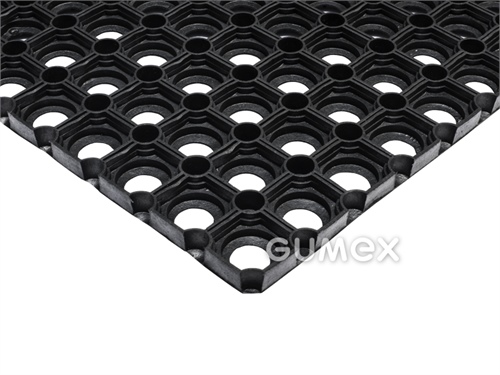 Rohož RINGO HONEY COMB STANDARD, hrúbka 22mm, 400x600mm, 10x15 otvorov, 50°ShA, NR, -30°C/+70°C, čierna